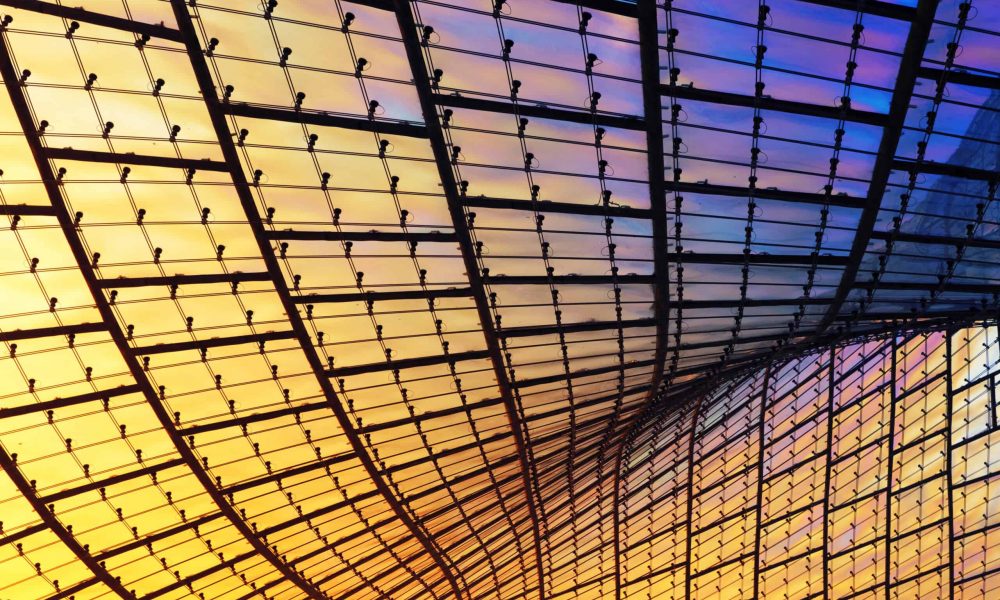 modern glass facade, abstract composition